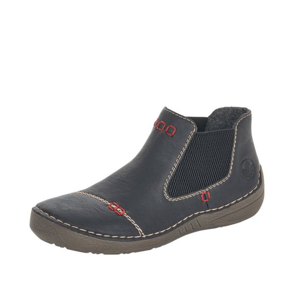 Rieker Quick Ship Synthetic Material Women's short boots | 52590 Ankle Boots - Black