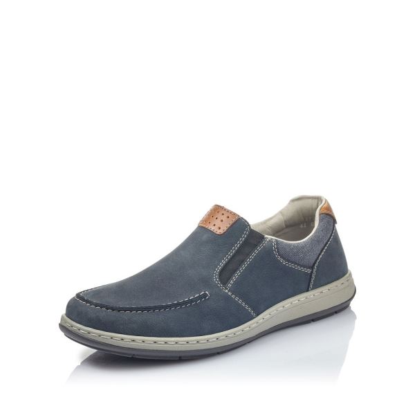 Rieker Quick Ship Men's shoes | Style 17360 Casual Slip-on - Blue