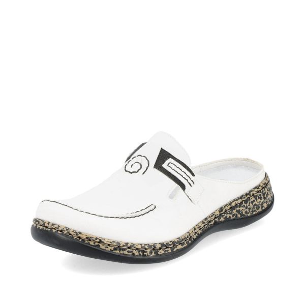 Rieker Quick Ship Women's shoes | Style 46393 Casual Clog - White