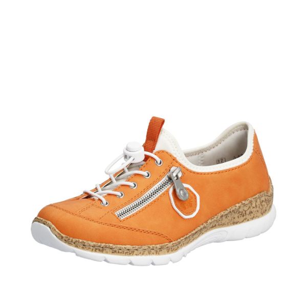 Rieker Quick Ship Women's shoes | Style N4263 Athletic Slip-on - Orange