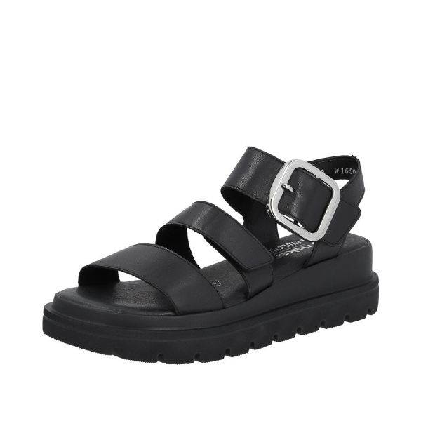 Rieker Quick Ship EVOLUTION Women's sandals | Style W1650 Casual Sandal - Black