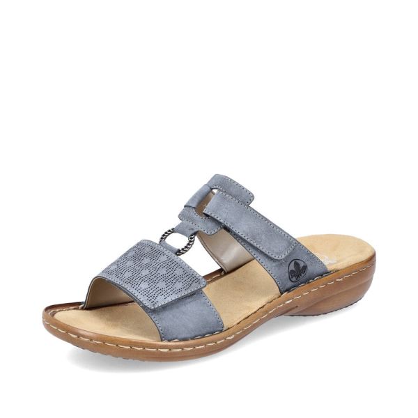 Rieker Quick Ship Women's sandals | Style 60885 Casual Mule - Blue