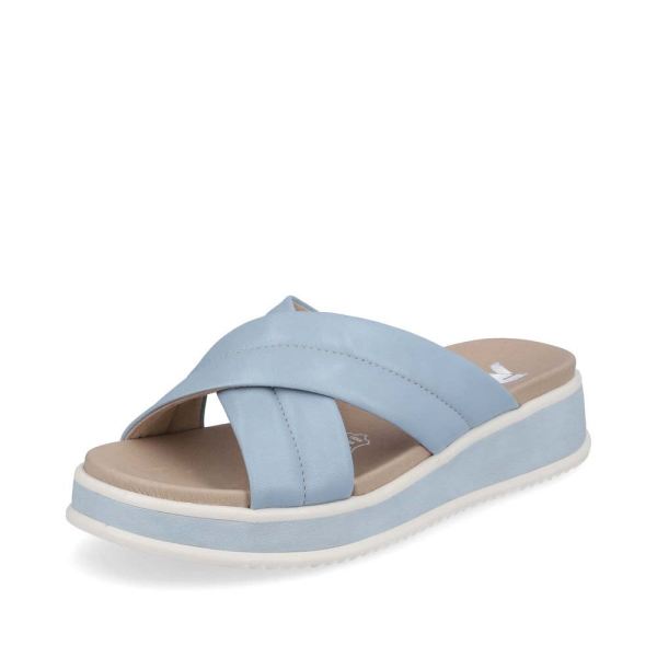 Rieker Quick Ship EVOLUTION Women's sandals | Style W0802 Casual Mule - Blue