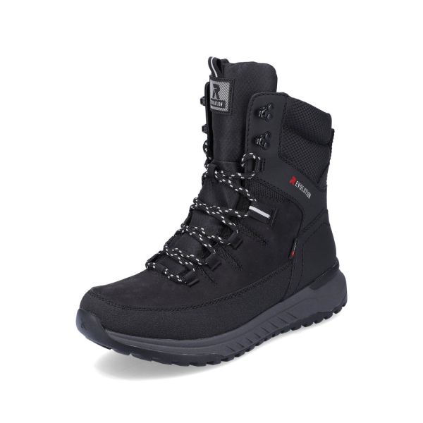 Rieker Quick Ship EVOLUTION Synthetic leather Men's boots | U0171 Ankle Boots Fiber Grip - Black