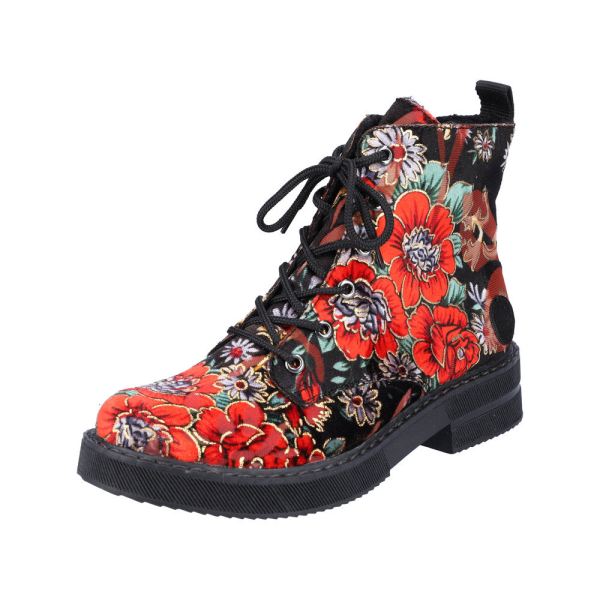 Rieker Quick Ship Synthetic leather Women's Short Boots| 72010-14 Ankle Boots - Multi