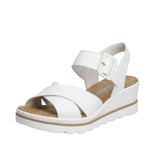 Rieker Quick Ship Women's sandals | Style 67463 Dress Sandal - White