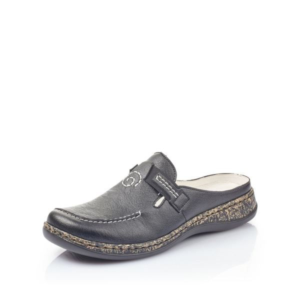Rieker Quick Ship Women's shoes | Style 46393 Casual Clog - Black