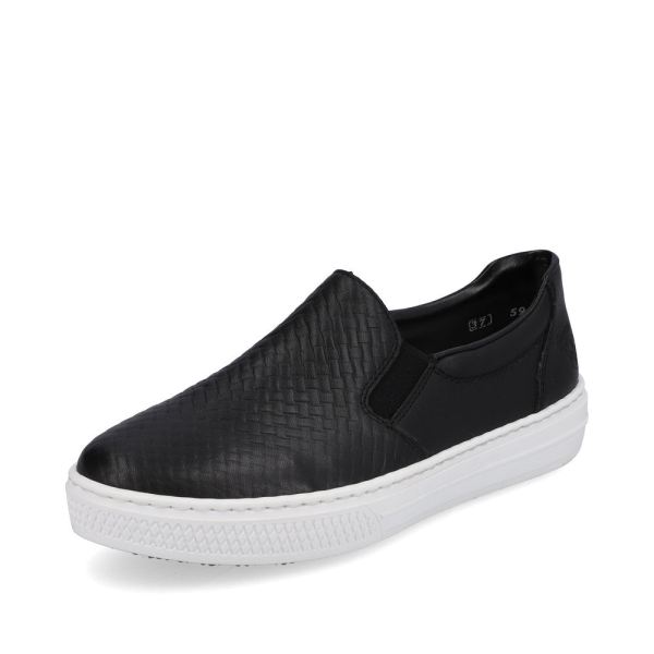 Rieker Quick Ship Women's shoes | Style L5967 Casual Slip-on - Black