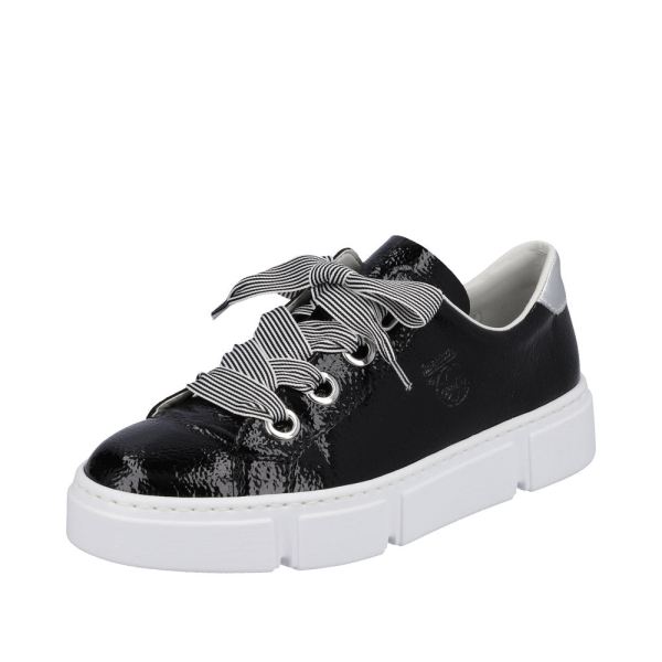 Rieker Quick Ship Women's shoes | Style N59A2 Athletic Lace-up - Black