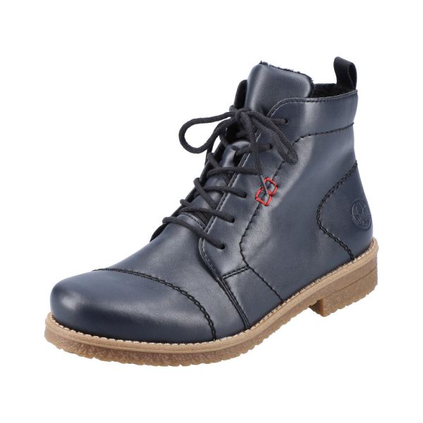 Rieker Quick Ship Synthetic Material Women's short boots| 73500 Ankle Boots - Blue