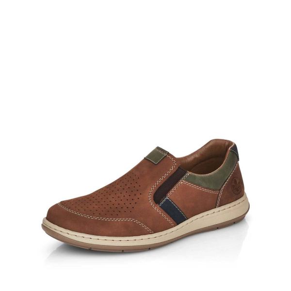 Rieker Quick Ship Men's shoes | Style 17371 Casual Slip-on - Brown