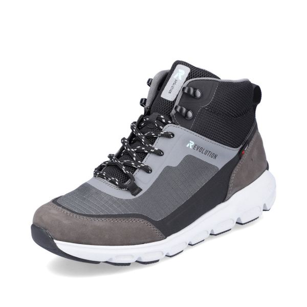 Rieker Quick Ship EVOLUTION Textile Women's Short Boots| 40460 Ankle Boots - Grey Combination