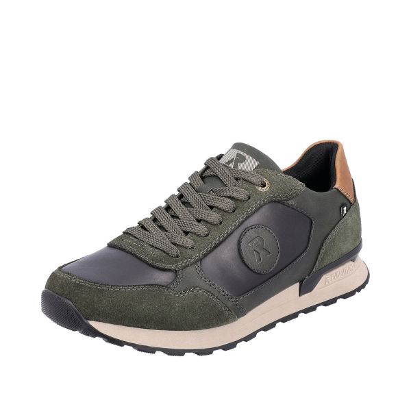 Rieker Quick Ship EVOLUTION Leather Men's shoes | U0305 - Green Combination