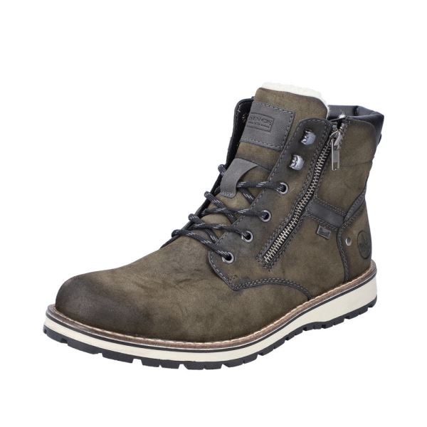 Rieker Quick Ship Synthetic Material Men's Boots| 38425-54 Ankle Boots - Green