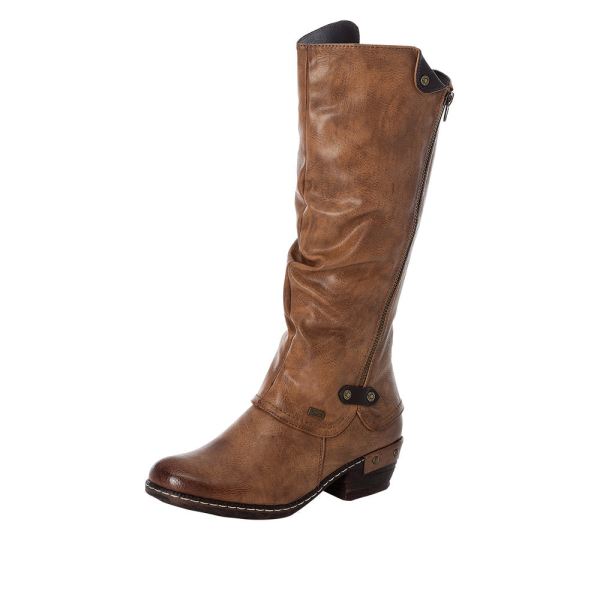 Rieker Quick Ship Synthetic Material Women's' Tall Boots| 93655 Tall Boots - Brown