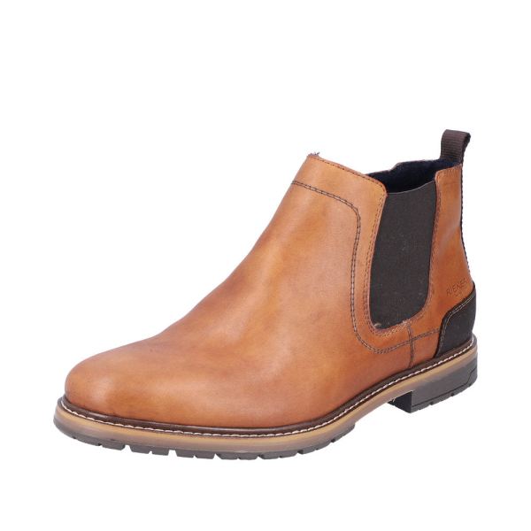 Rieker Quick Ship Leather Men's Boots| 13751 Ankle Boots - Orange
