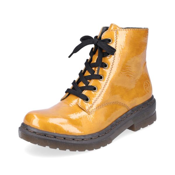 Rieker Quick Ship Synthetic leather Women's short boots | 78240 Ankle Boots - Yellow