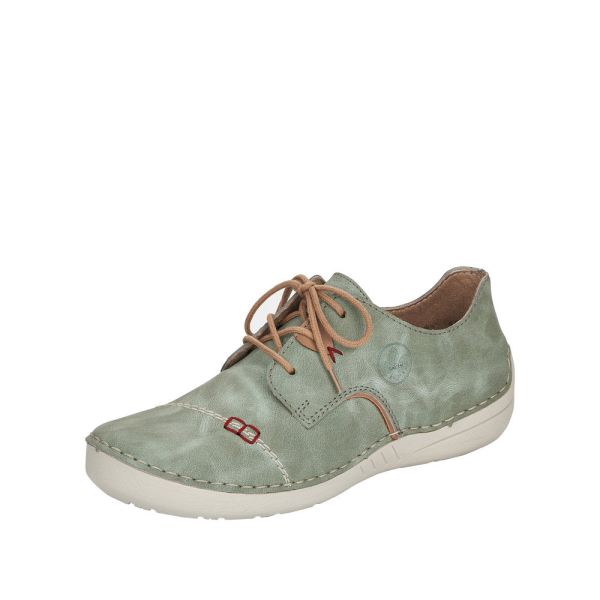 Rieker Quick Ship Women's shoes | Style 52528 Casual Lace-up - Green