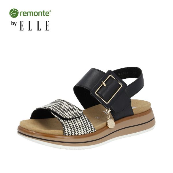 Remonte Women's sandals | Style D1J53 Casual Sandal - Black Combination