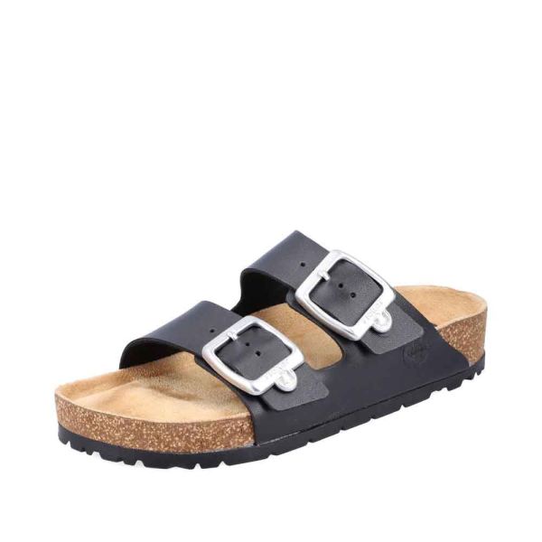 Rieker Quick Ship Women's sandals | Style 69384 Casual Mule - Black