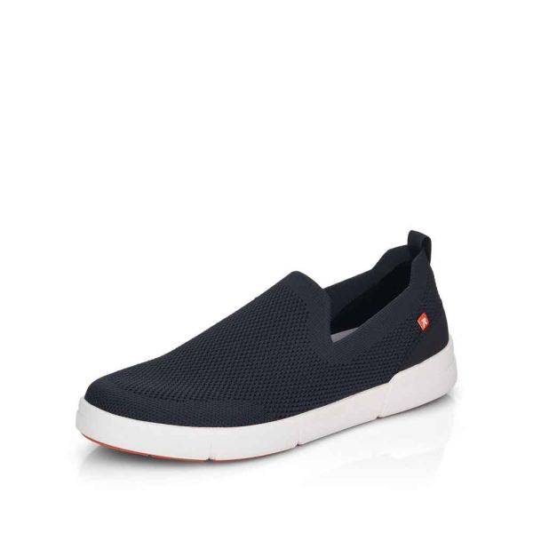 Rieker Quick Ship EVOLUTION Men's shoes | Style 07106 Athletic Slip-on - Blue