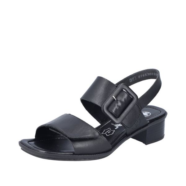Rieker Quick Ship Women's sandals | Style 62663 Dress Sandal - Black