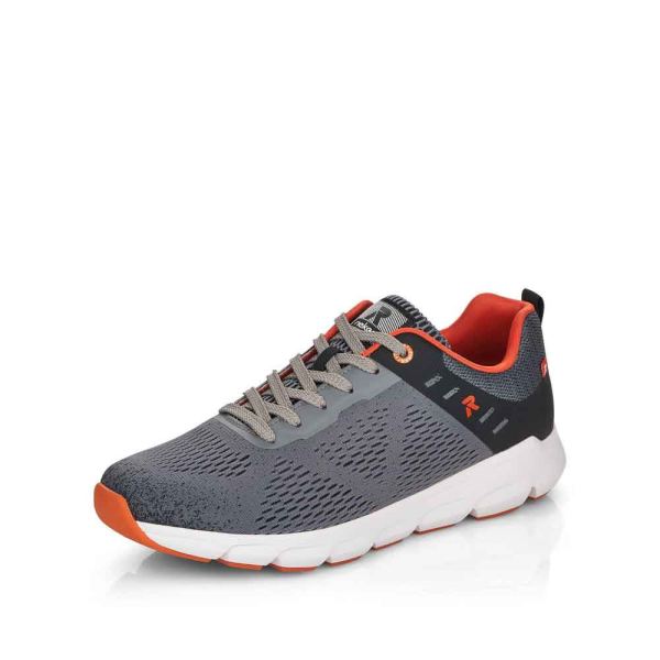 Rieker Quick Ship EVOLUTION Men's shoes | Style 07806 Athletic Lace-up - Grey