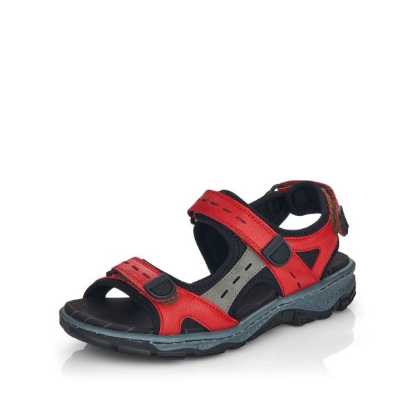 Rieker Quick Ship Women's sandals | Style 68872 Athletic Trekking - Red