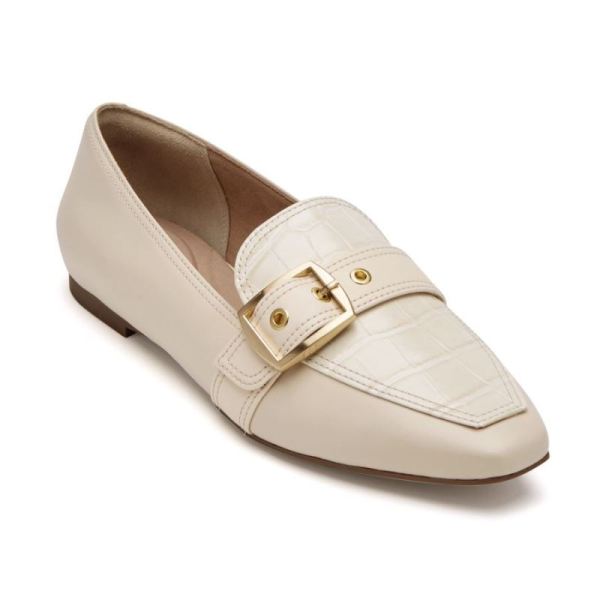 ROCKPORT WOMEN'S TOTAL MOTION LAYLANI BUCKLE LOAFER-VANILLA