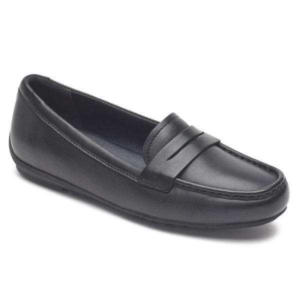 ROCKPORT WOMEN'S TOTAL MOTION DRIVER PENNY LOAFER-BLACK