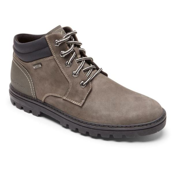 ROCKPORT MEN'S WEATHER OR NOT BOOT-WATERPROOF-BREEN NUBUCK