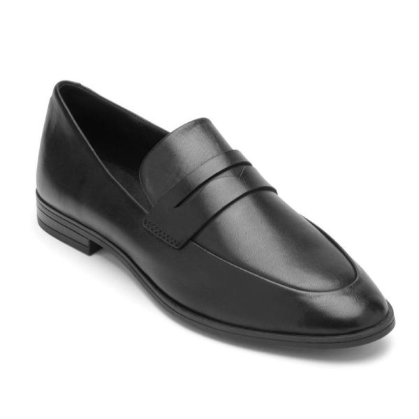 ROCKPORT WOMEN'S PERPETUA CLASSIC PENNY LOAFER-BLACK