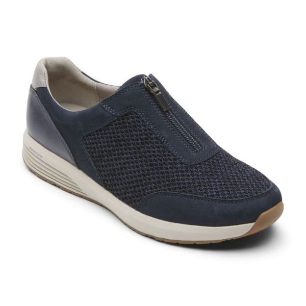 ROCKPORT WOMEN'S TRUSTRIDE PROWALKER ZIP SNEAKER-INDIGO