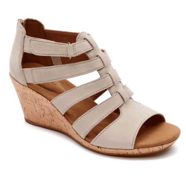 ROCKPORT BRIAH GLADIATOR SANDAL-NEW TAUPE NUBUCK