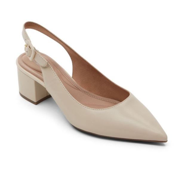 ROCKPORT WOMEN'S TOTAL MOTION NOELLE SLINGBACK HEEL-VANILLA