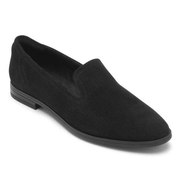 ROCKPORT WOMEN'S PERPETUA PERFORATED LOAFER-BLACK