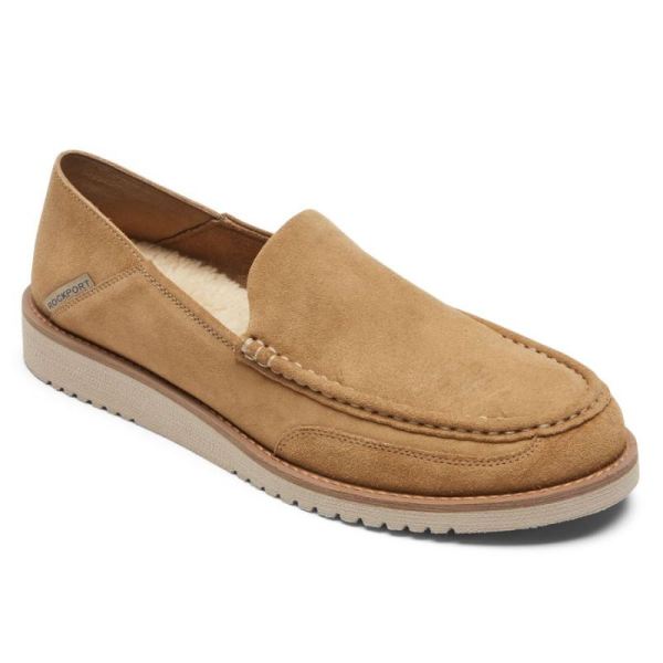 ROCKPORT MEN'S AXELROD CRUSHBACK SLIP-ON-VICUNA NUBUCK