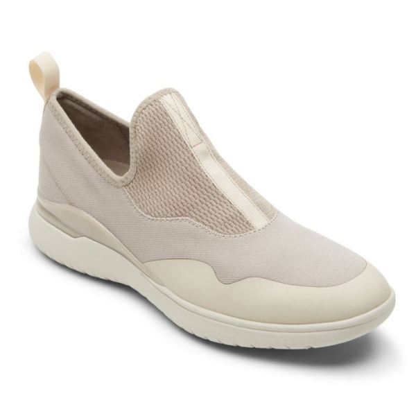 ROCKPORT WOMEN'S TOTAL MOTION SPORT MESH SLIP-ON-WHITE/HUMMUS ECO