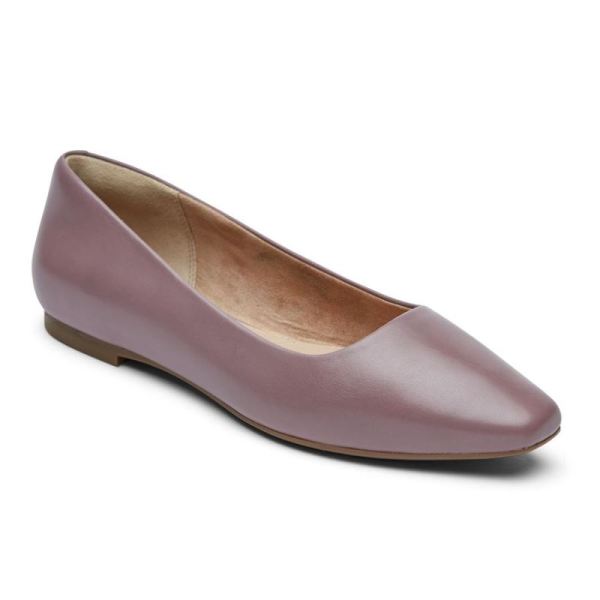 ROCKPORT WOMEN'S TOTAL MOTION LAYLANI PLAIN BALLET FLAT-ELDERBERRY