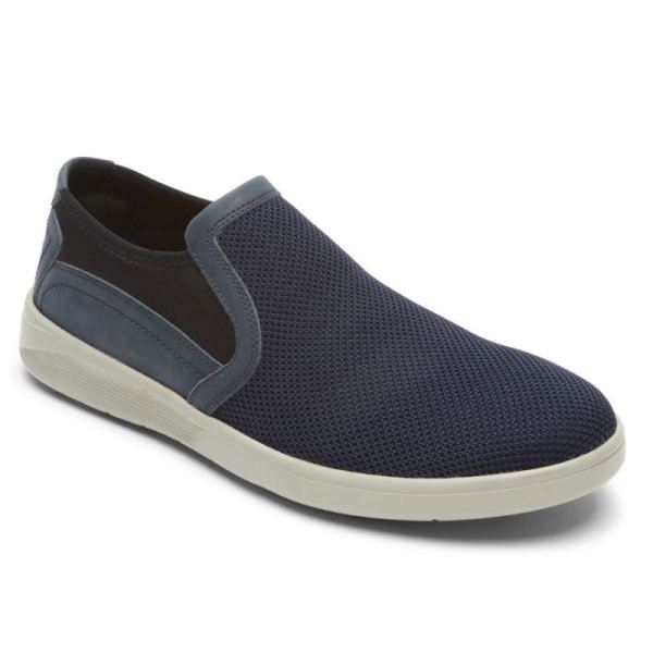 ROCKPORT MEN'S CALDWELL TWIN GORE SLIP-ON-NAVY MESH LEATHER