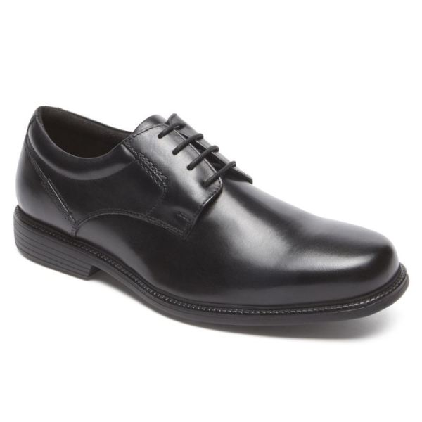 ROCKPORT MEN'S CHARLES ROAD PLAIN TOE OXFORD-BLACK