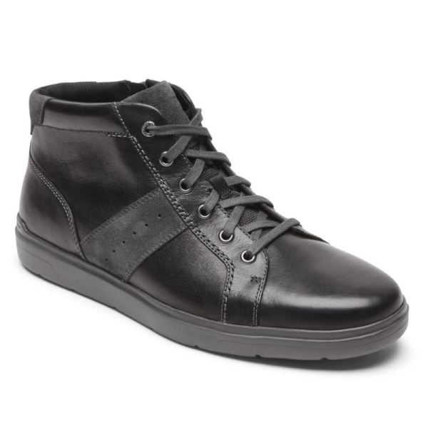 ROCKPORT MEN'S TOTAL MOTION LITE ZIP SNEAKER-BLACK