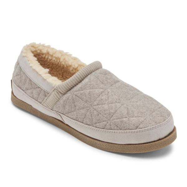 ROCKPORT WOMEN'S TRUTECH VEDA MOC SLIPPER-TAUPE GREY