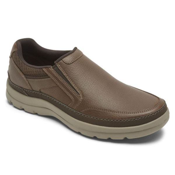 ROCKPORT MEN'S GET YOUR KICKS MUDGUARD SLIP-ON-DEEP CHOCOLATE