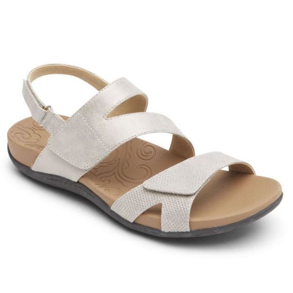 ROCKPORT WOMEN'S RIDGE ADJUSTABLE ASYMMETRICAL SANDAL-METALLIC