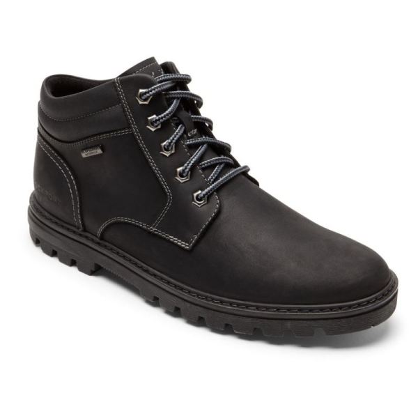 ROCKPORT MEN'S WEATHER OR NOT BOOT-WATERPROOF-BLACK LEATHER/SUEDE