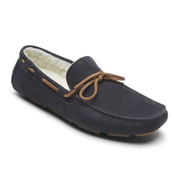 ROCKPORT MEN'S RHYDER TIE SLIPPER-Navy