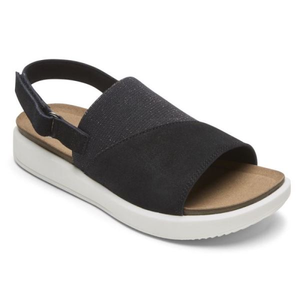 ROCKPORT WOMEN'S KYRA SLINGBACK SANDAL-BLACK
