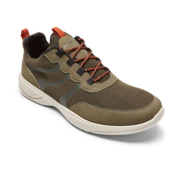 ROCKPORT MEN'S METRO PATH GHILLIE SNEAKER-FOREST GREEN MESH