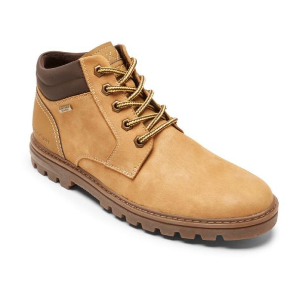 ROCKPORT MEN'S WEATHER OR NOT BOOT-WATERPROOF-WHEAT NUBUCK